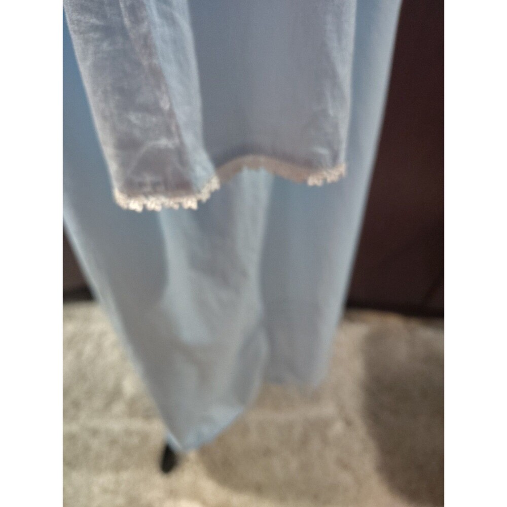 Eileen West Long Sleeve Poetic Blue Print 100% Cotton Lawn Ballet Nightgown XL - Picture 8 of 12